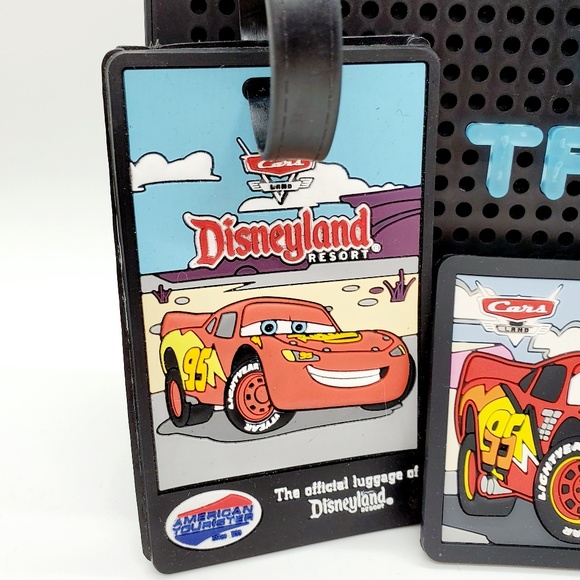 DISNEY Lot of 3 baggage luggage id tags Minnie and Mickey Cars 60th Anniversary - Picture 2 of 7